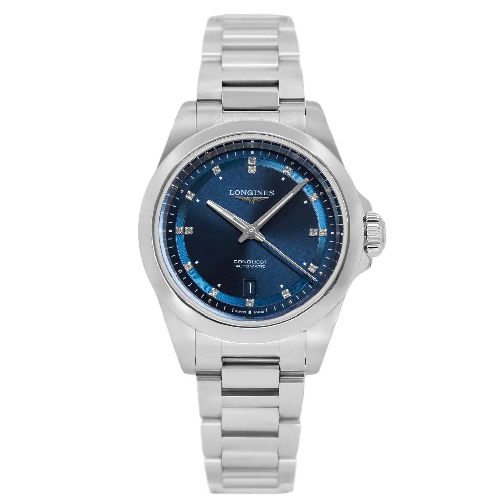 Longines Donna L3.320.4.97.6 Conquest Blue Dial Automatico - Image 3