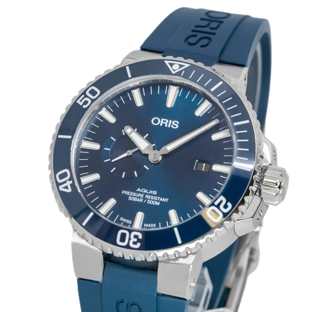 Oris 01 743 7733 4155-07 4 24 69EB Aquis Blue Dial Auto - Image 10