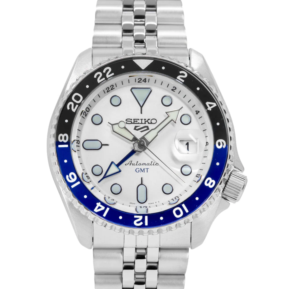 Seiko Uomo SSK033K1 5 Sports White Dial Automatico GMT - Image 2