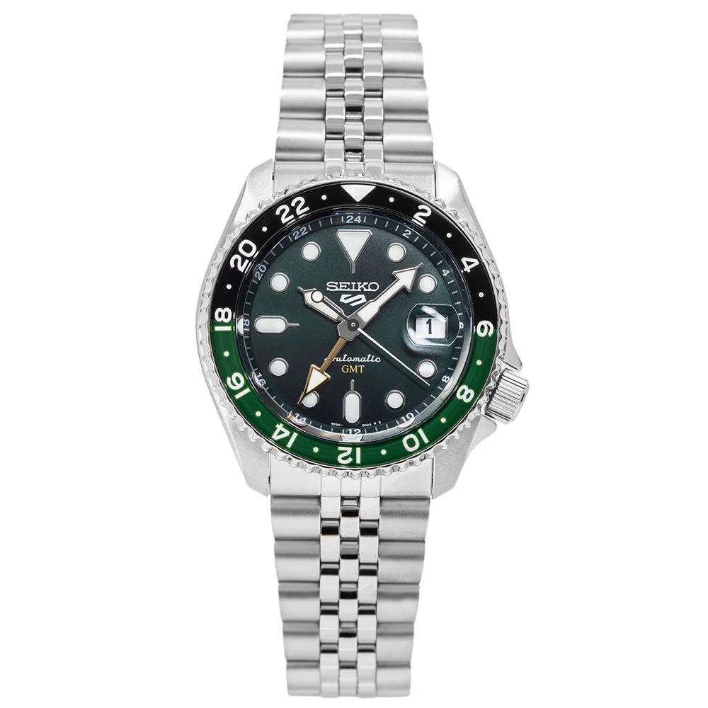 Seiko Uomo SSK035K1 5 Sports Green Dial Automatico GMT - Image 3